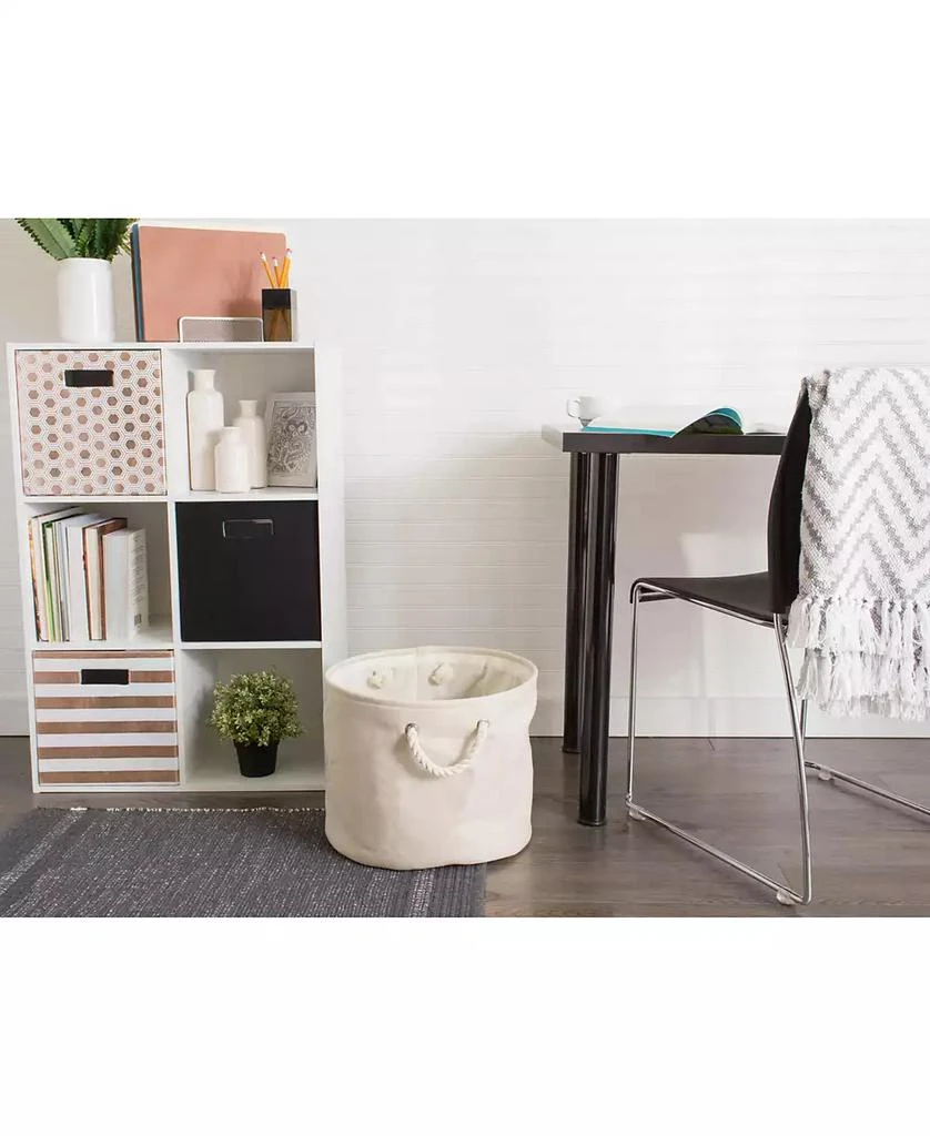 Design Imports Polyester Bin Variegated Round Large 5