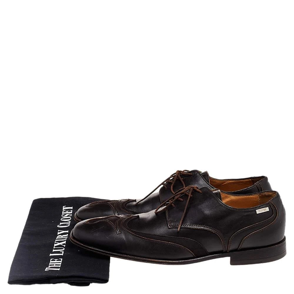 Versace Versace Brown Leather Lace Up Derby Size 41 8