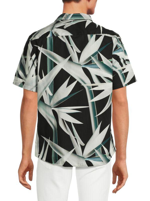 Original Paperbacks Florence Leaf-Print Camp Shirt