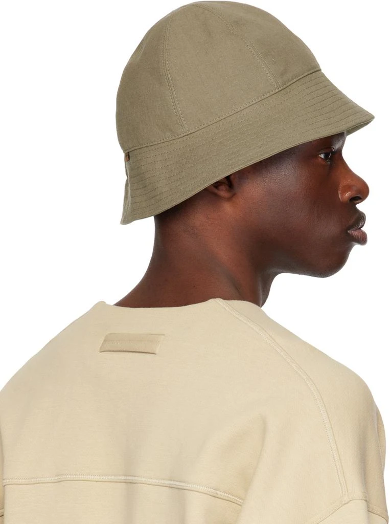 Zegna Taupe Oasi Lino Bucket Hat 3
