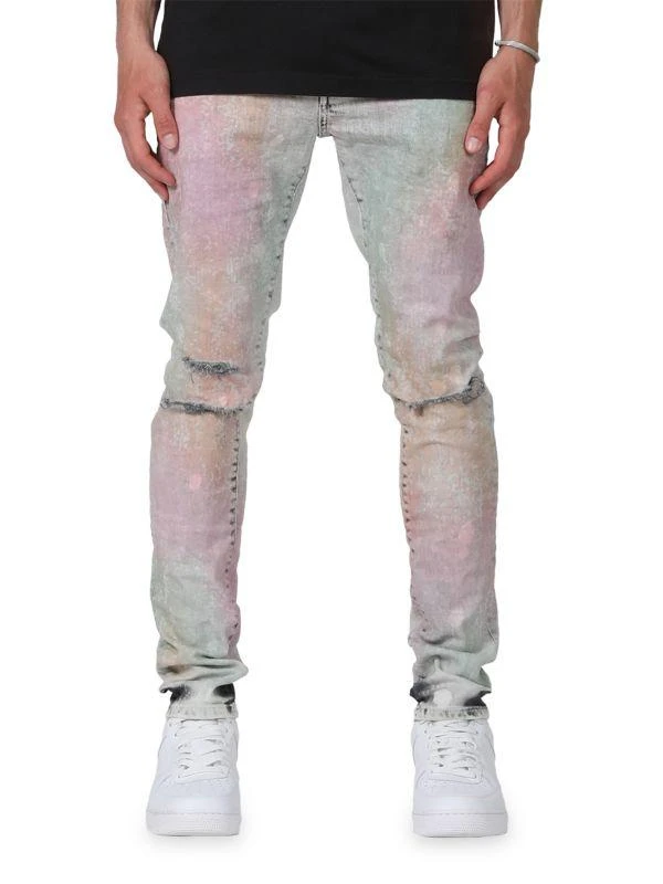 Purple Brand Acid Camo Stretch Skinny Jeans 3