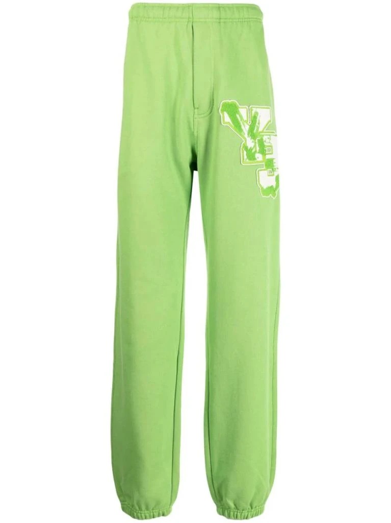 Y-3 Gfx Ft Logo-Patch Cotton Track Pants 1