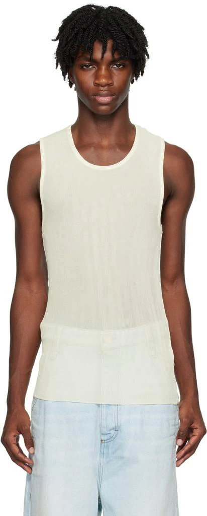 AMI Off-White Long Tank Top 1