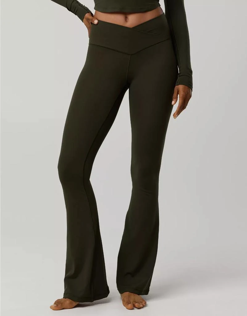 AE OFFLINE By Aerie Real Me High Waisted Crossover Flare Legging