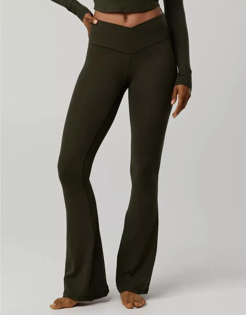 AE OFFLINE By Aerie Real Me High Waisted Crossover Flare Legging