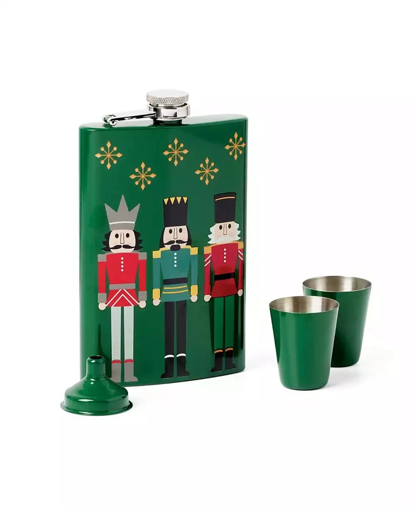 Cambridge Silversmiths Nutcracker Flask, 4 Piece Set 1