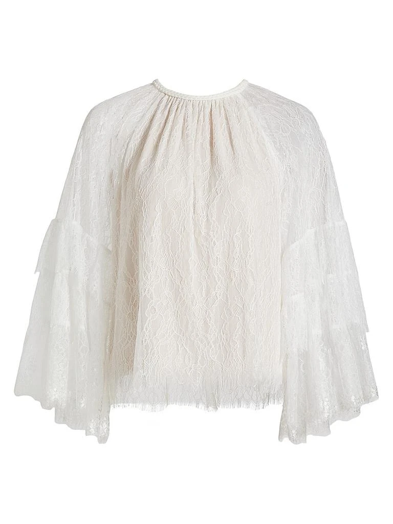 Alice + Olivia Delia Lace Ruffle Tunic Top 1