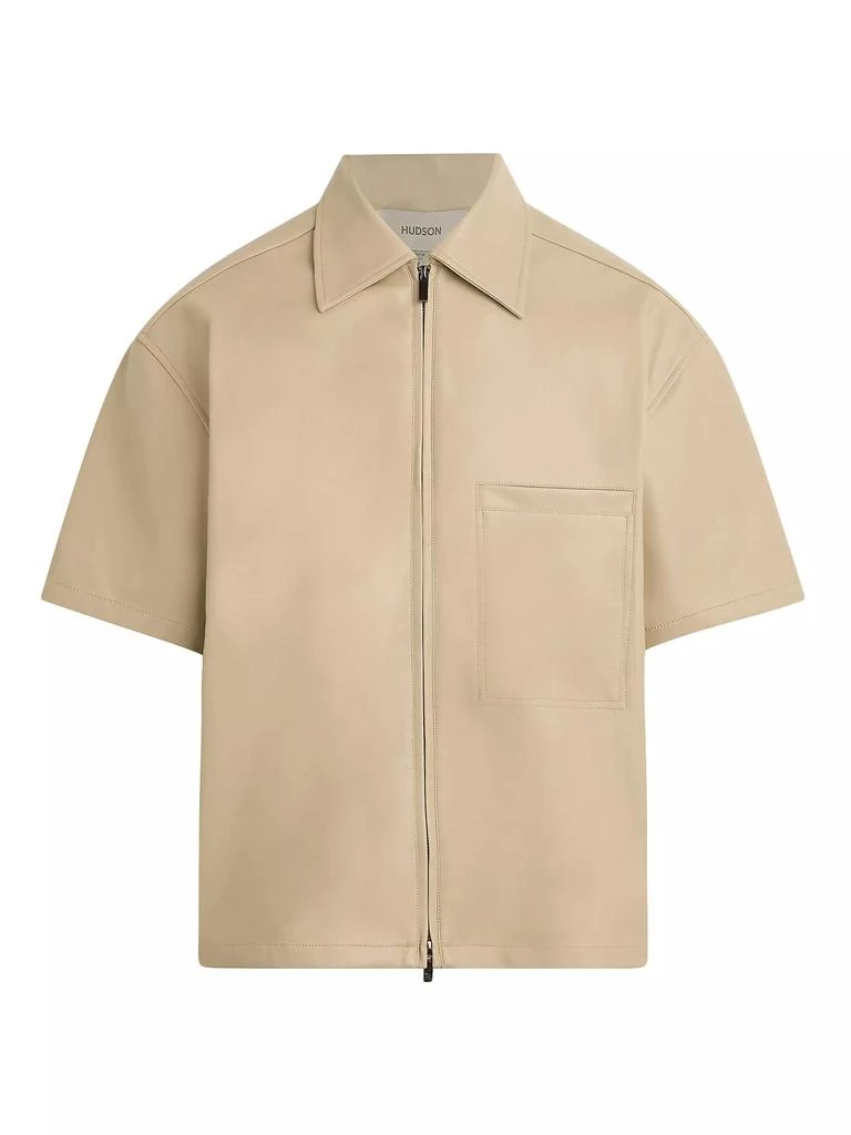 Hudson Faux Leather Zip Shirt 1