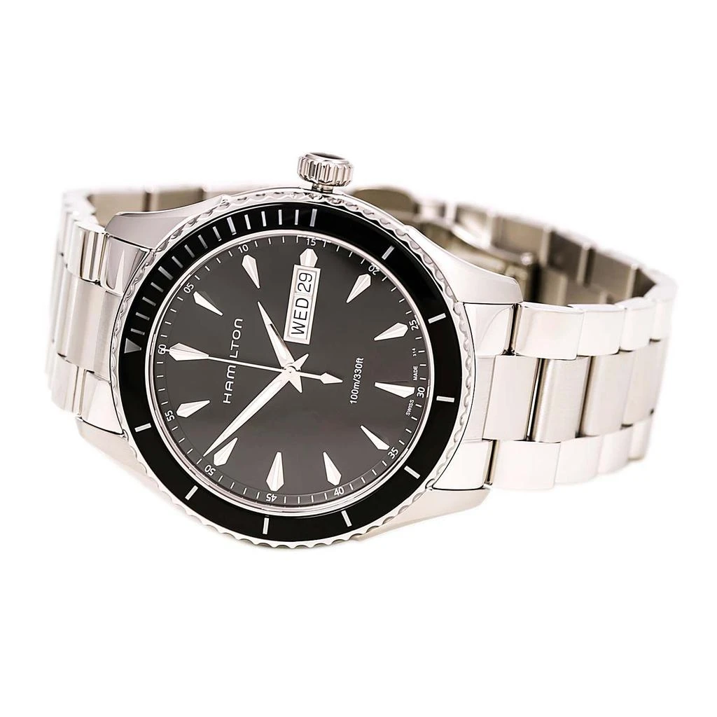 Hamilton Hamilton H37511131 Men's Jazzmaster Seaview Black Dial Steel Bracelet Watch 3