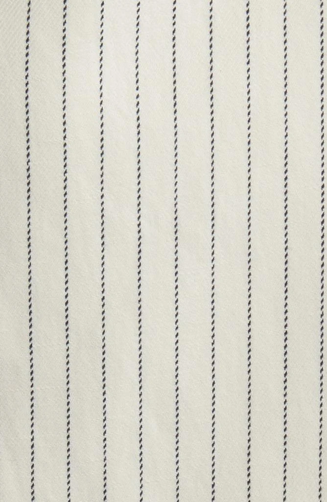 FRAME Pinstripe Double Breasted Cotton & Linen Blazer 5
