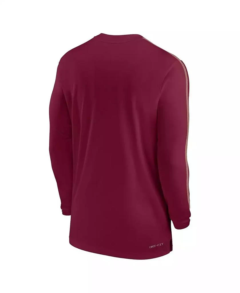 NIKE Men's Florida State Seminoles 2024 Sideline Coach UV Performance Long Sleeve T-Shirt 3
