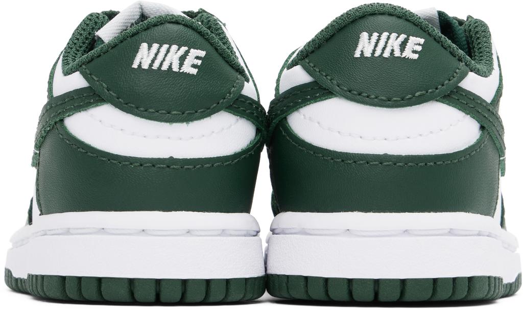 NIKE Baby Green & White Dunk Low Sneakers
