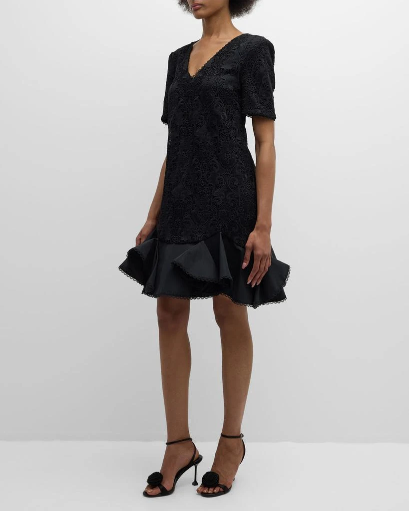 v neck black lace cocktail dress V Neck Short Black Lace Prom Dresses, Short Black Lace Graduation Homecoming Dresses, US 2 / Custom Color / No Rush