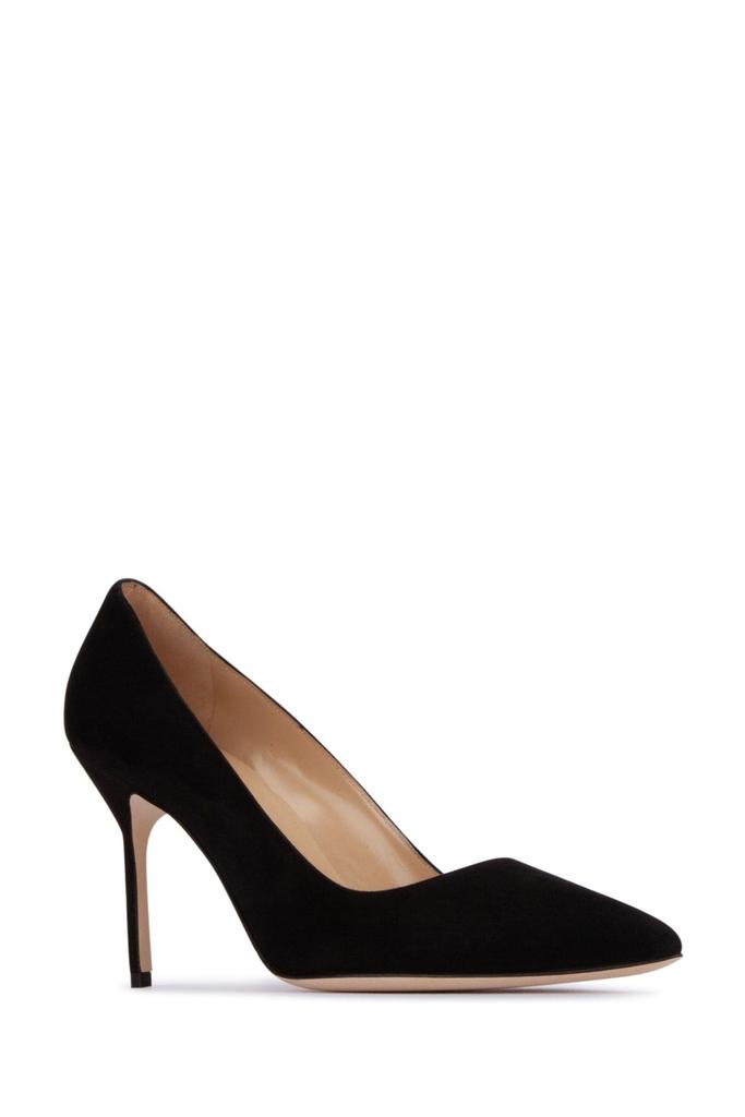 サンダル・ミュール Manolo Blahnik Two-tone leather and mesh Avespamu mules Manolo Blahnik Two-tone Leather And Mesh Avespamu Mules