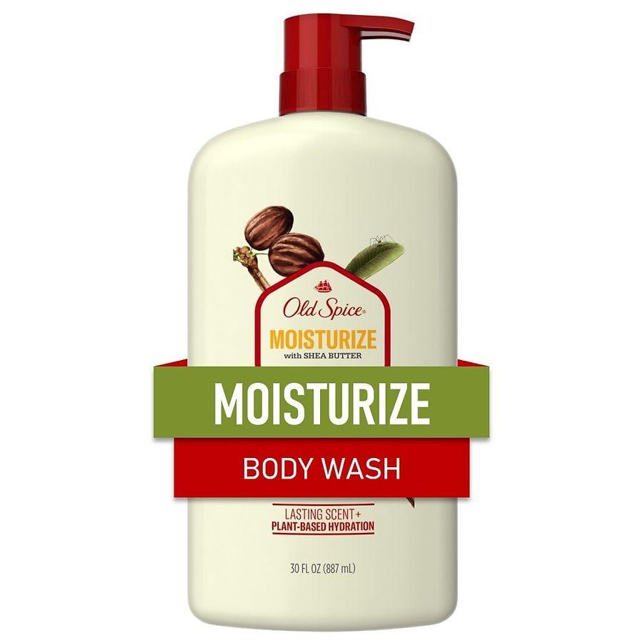 Old Spice Men's Body Wash Moisturize with Shea Butter, 24/7 Moisturization Fresh