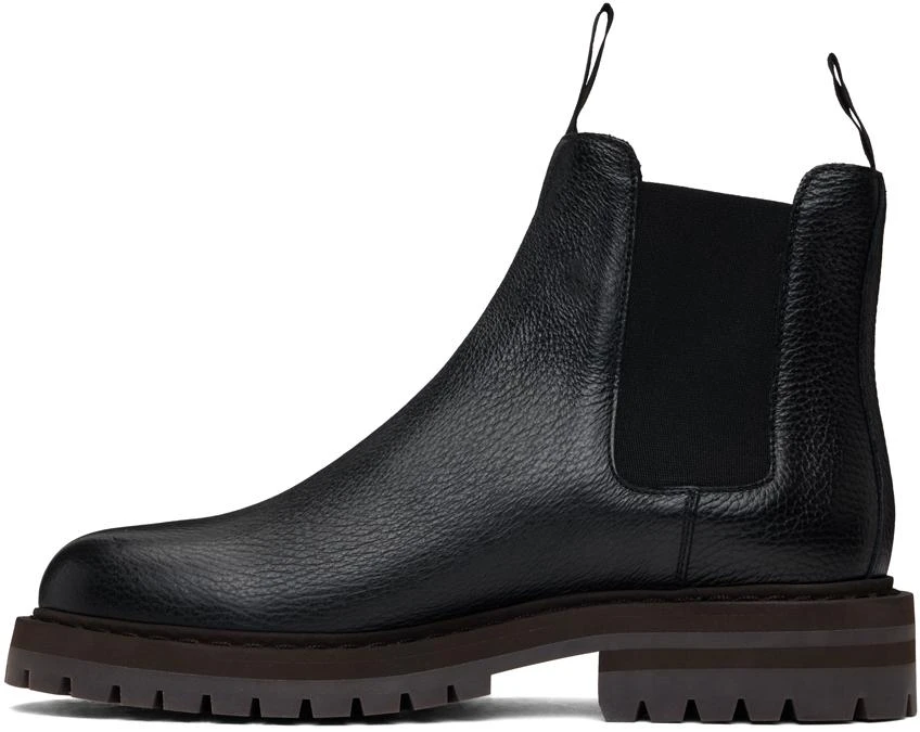 Common Projects Black Workboot Chelsea Boots 3