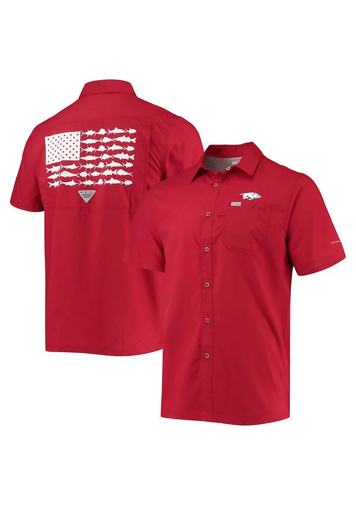 Columbia NCAA PFG Arkansas Razorbacks Slack Tide Camp Button-Up Shirt