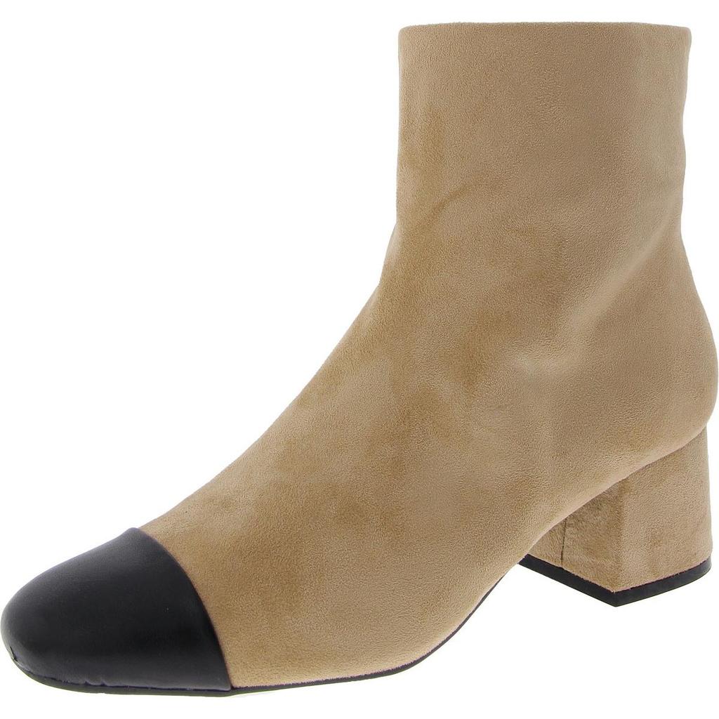 On 34th Janette Womens Faux Suede Block Heel Booties