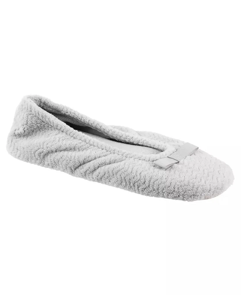Isotoner Signature Women's Chevron Micro Terry Ballerina Slipper 1