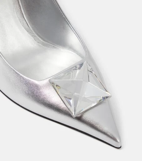 Valentino One Stud metallic leather pumps 6