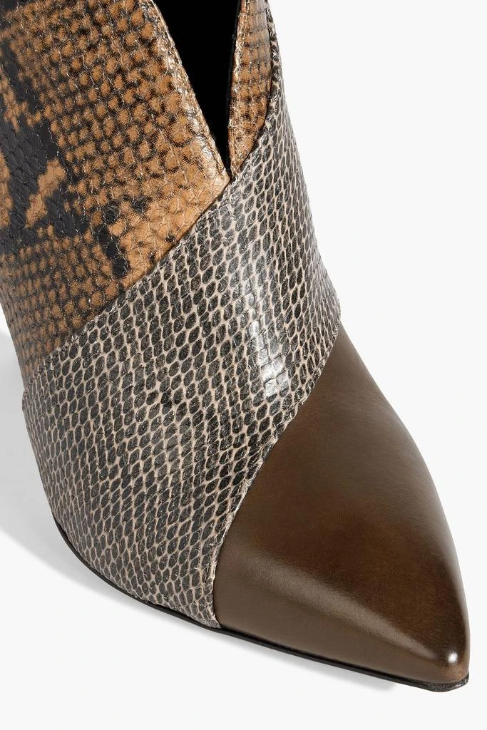 Isabel Marant Archenn smooth and snake-effect leather ankle boots 4