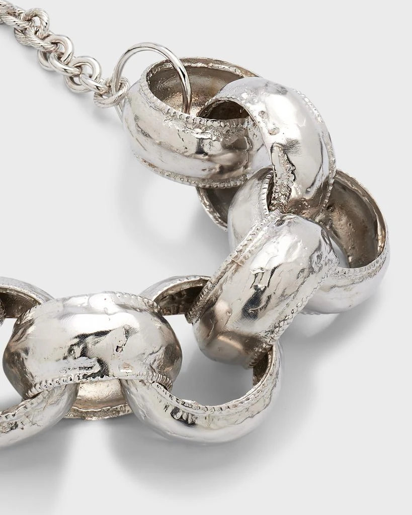 Devon Leigh Rhodium Mongolian Chain Necklace 3