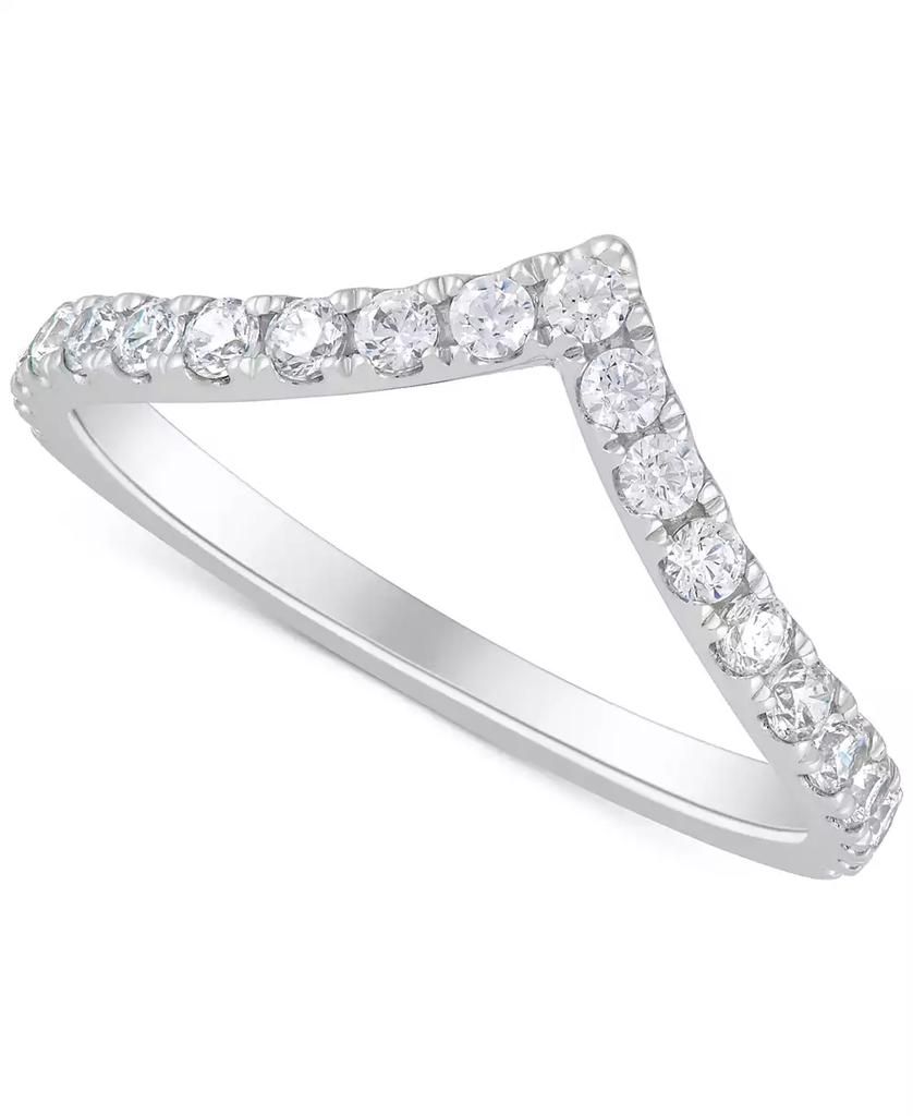 Grown With Love IGI Certified Lab Grown Chevron Band (1/2 ct. t.w.) in 14k White or Yellow Gold