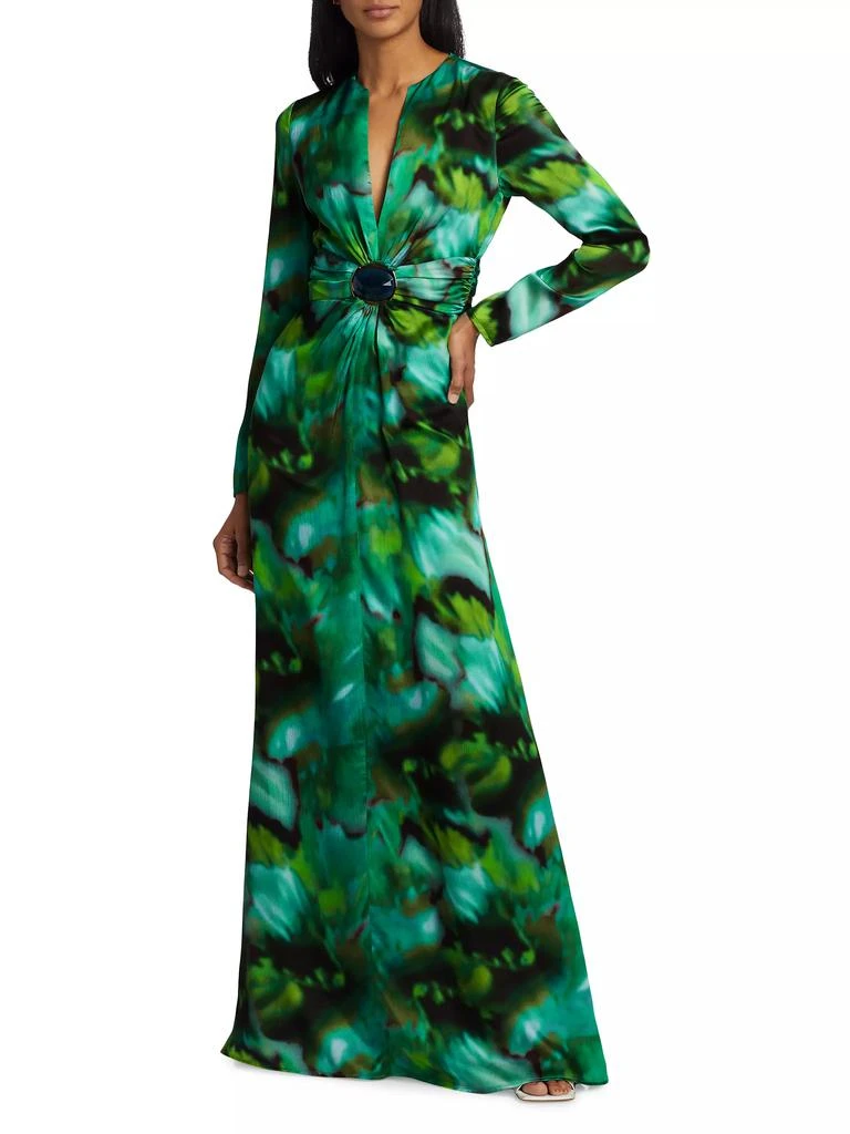 Silvia Tcherassi Zarina Silk Tie-Dye Gown 2