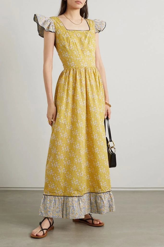 O PIONEERS Cecelia ruffled floral-print cotton maxi dress 2