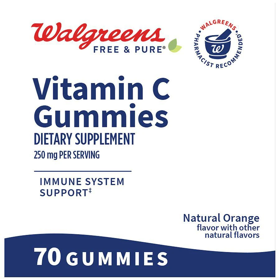 Walgreens Free & Pure Vitamin C 250 mg Gummies Natural Orange 2