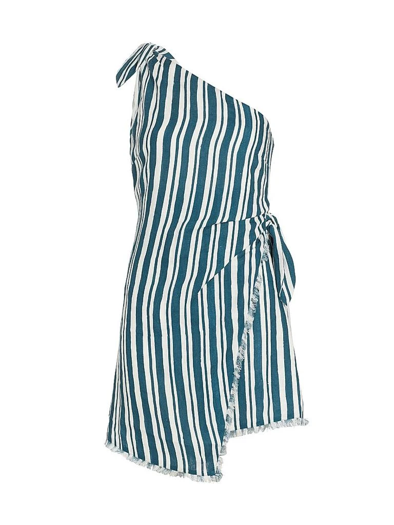 SIMONMILLER Ren Linen Dress - Ink & Macadamia Stripe