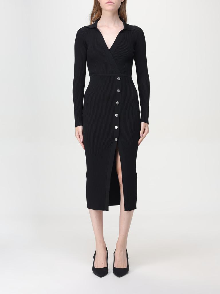 PINKO Pinko Fine-Ribbed Wrapped Midi Dress - Dresses