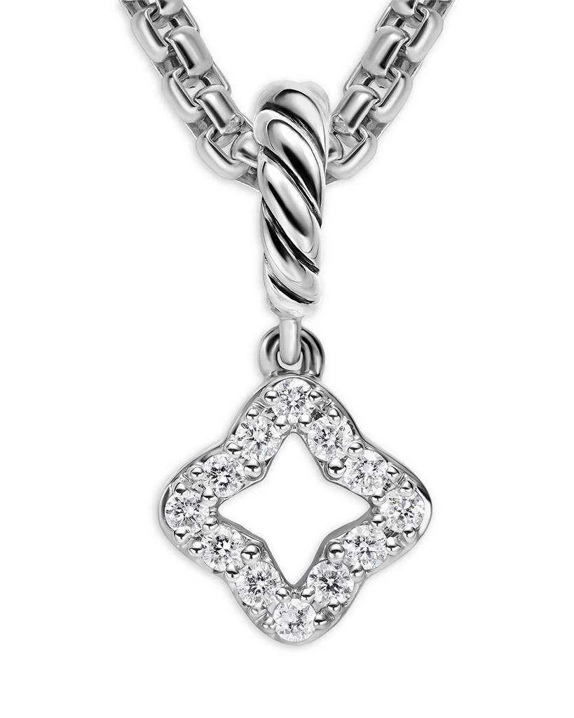 David Yurman Micro Pavé Quatrefoil Amulet in Sterling Silver with Diamonds, 7.4mm 5