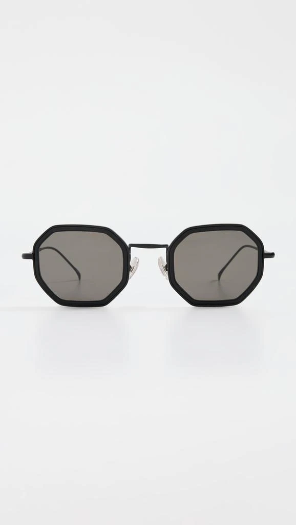 Illesteva Dylan Tate Matte Black Sunglasses with Grey Flat Lenses 1