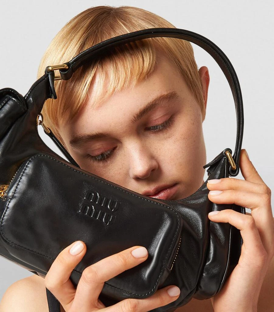 Miu Miu Leather Pocket Shoulder Bag 4