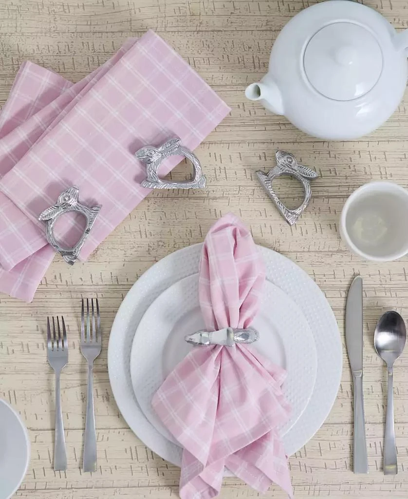 Design Imports Silver Rabbit Napkin Ring, Set of 4 4