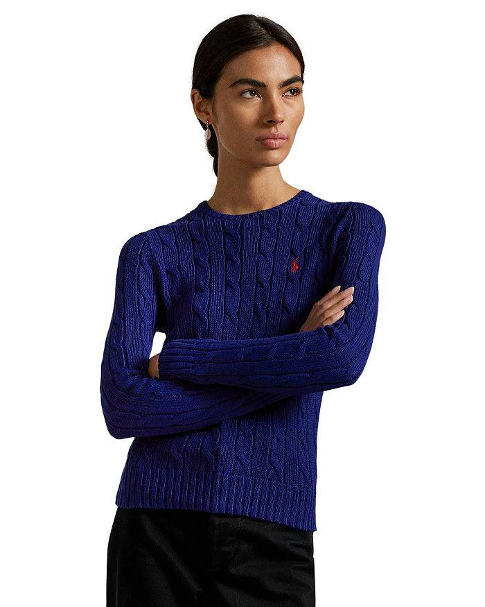 Ralph Lauren Cable Knit Cotton Crewneck Sweater