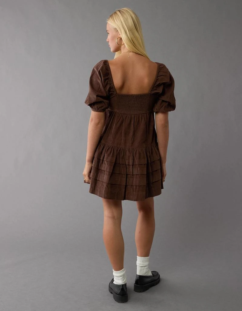 AE AE Corduroy Puff Sleeve Babydoll Mini Dress 2
