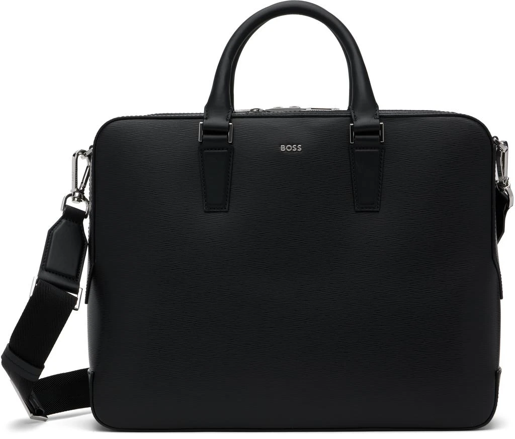 Hugo Off Hugo Boss Black Structured Logo Briefcase - Briefcases - Save Extra 10% ...