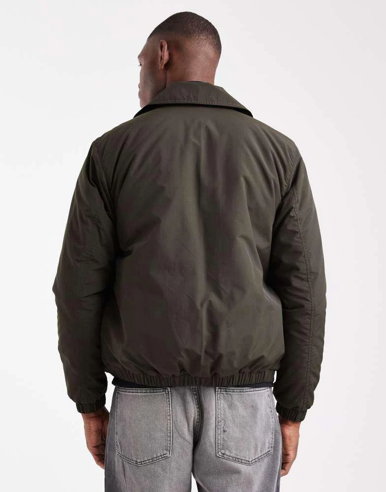 Brave Soul Brave Soul padded collared short jacket in khaki 3