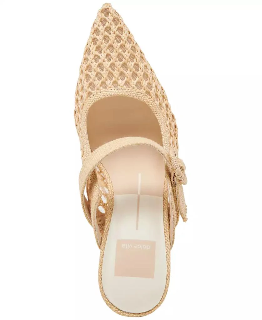 Dolce Vita Women's Keekee Buckle Woven Pointed-Toe Pumps 4