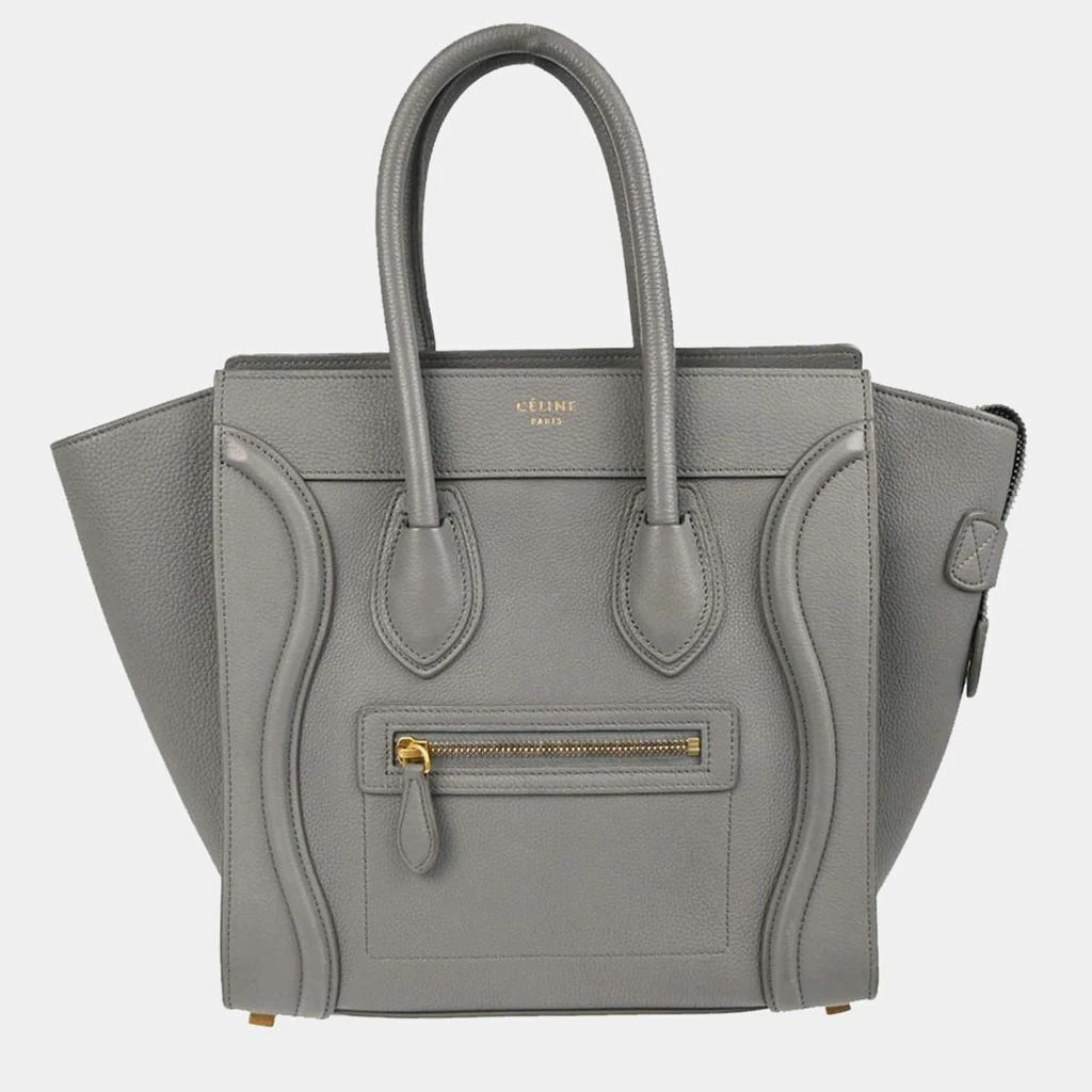 Celine Celine Gray Leather Micro Luggage Tote Bag 1