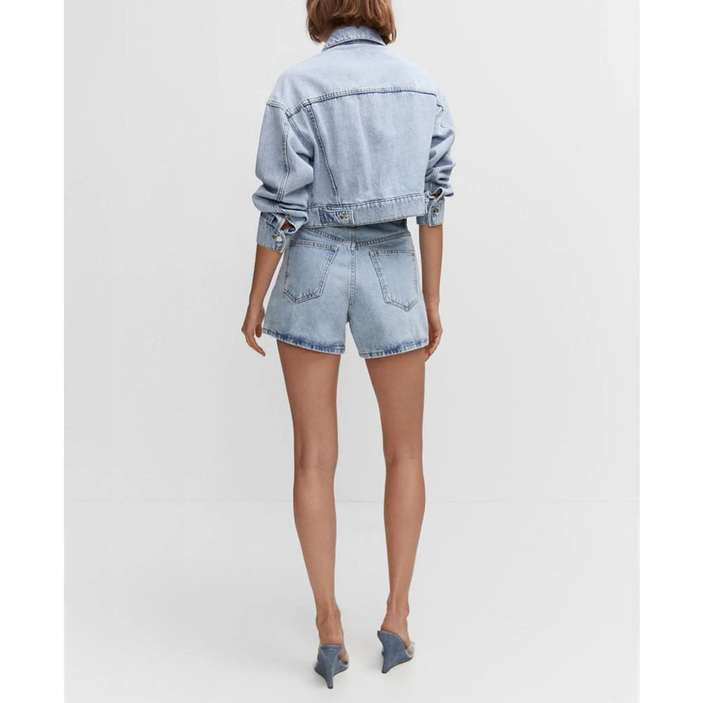 Mango Women's High Rise Denim Shorts 2
