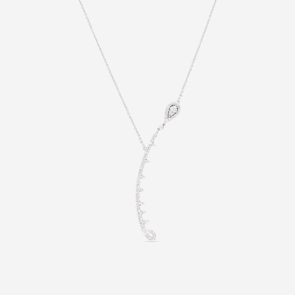 Giloro Giloro 18K White Gold Diamond Lariat Necklace P4647-108