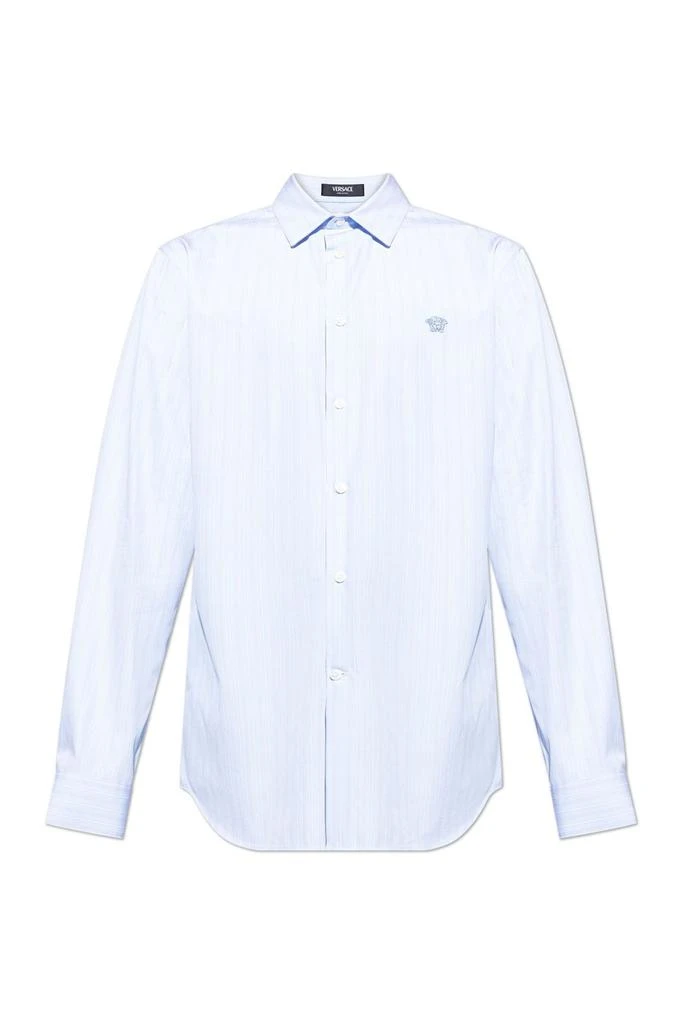 Versace Versace Striped Pattern Long-Sleeved Shirt 1
