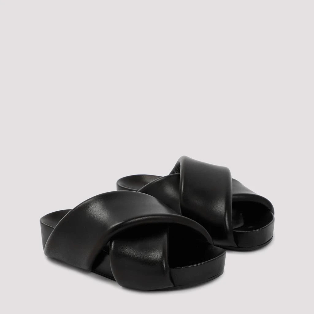 Jil Sander LEATHER PADDED SLIDES SANDALS 4