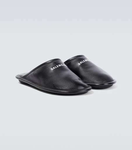 Balenciaga Logo leather slippers 5