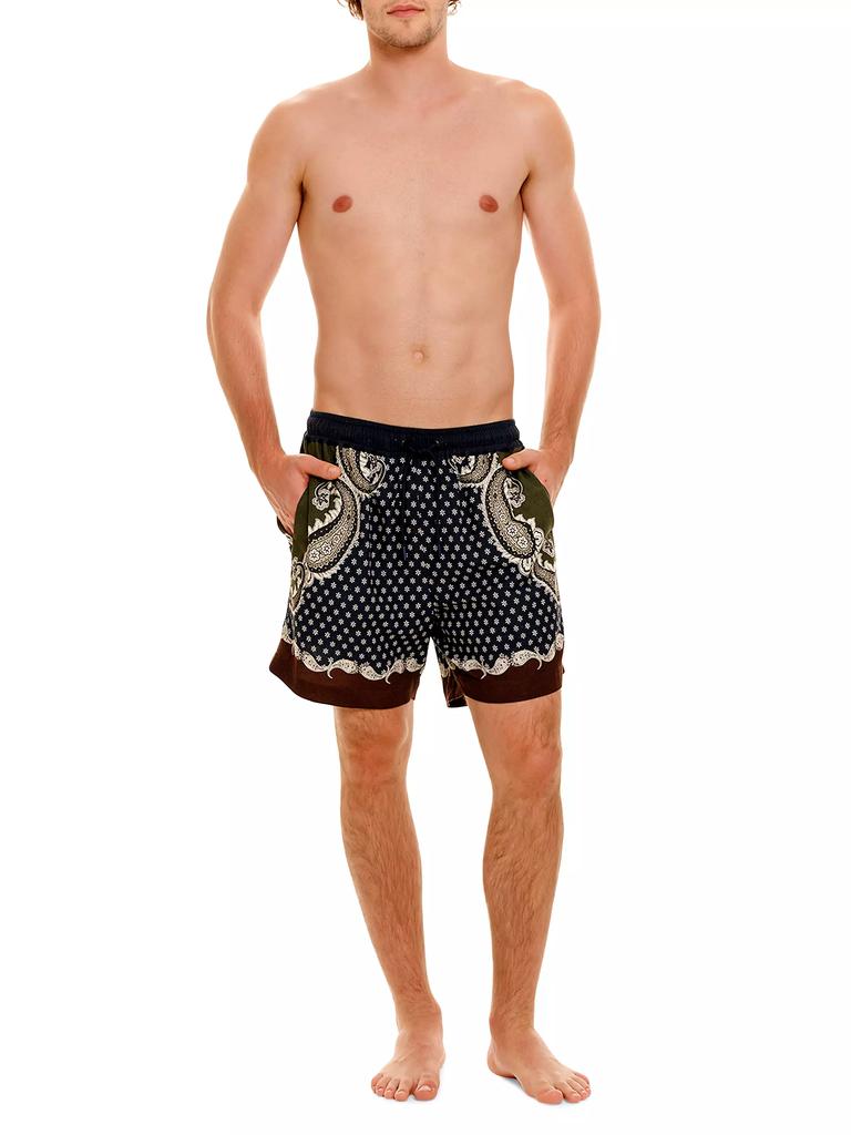 Agua Bendita Returning To The Roots Cece Cipres Swim Trunks