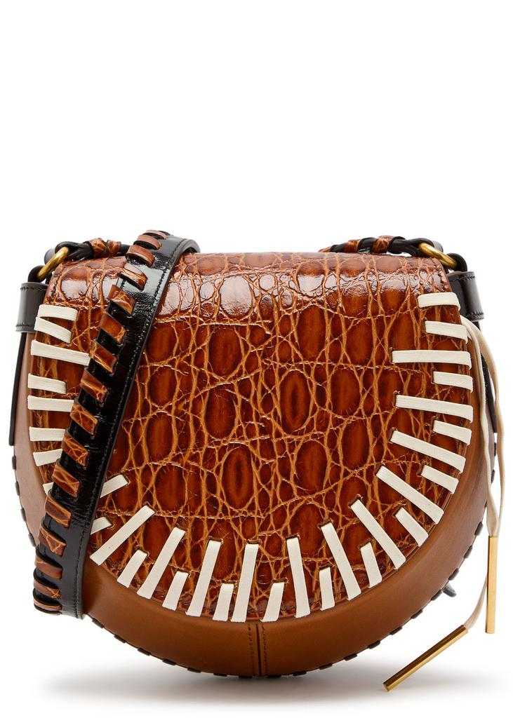 Arc glossed leather shoulder bag – On Sale Now with Up to 60% Off