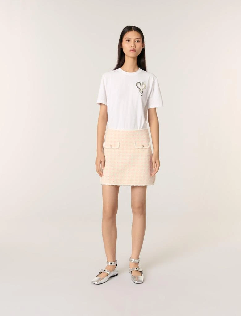 Maje Maje Woman's cotton, Short tweed-effect knit skirt for Spring/Summer 1